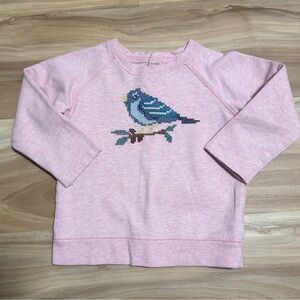 Baby Boden Pink Top with Blue Bird Design